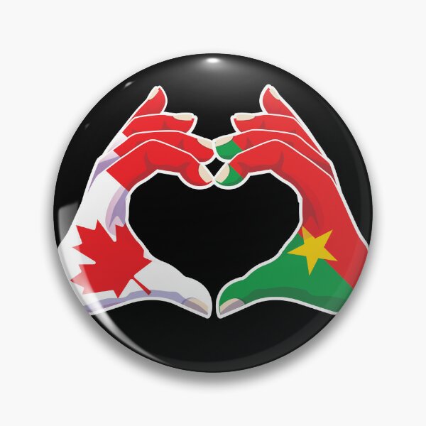 Item preview, Burkinabe Burkina Faso Canada Canadian Love Heart Peace designed and sold by FlagX.