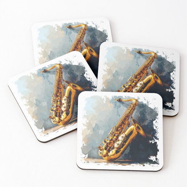 Item preview,  Colorful Vintage Saxophone Instrument Oil Painting designed and sold by Mohammed Sohail Khan.