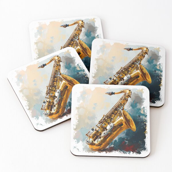 Item preview, Colorful Vintage Saxophone Instrument Oil Painting designed and sold by Mohammed Sohail Khan.