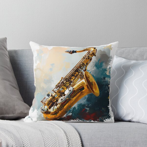 Item preview, Colorful Vintage Saxophone Instrument Oil Painting designed and sold by Mohammed Sohail Khan.