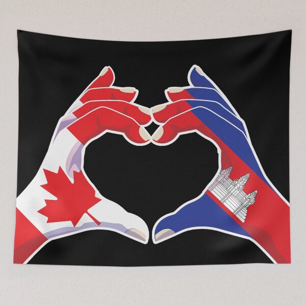Item preview, Cambodian Cambodia Canadian Canada Love Heart Peace designed and sold by FlagX.