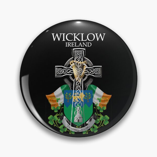 Item preview, ✅ Wicklow Ireland Irish Celtic Cross & Crest designed and sold by REAL IRISH GIFTS.