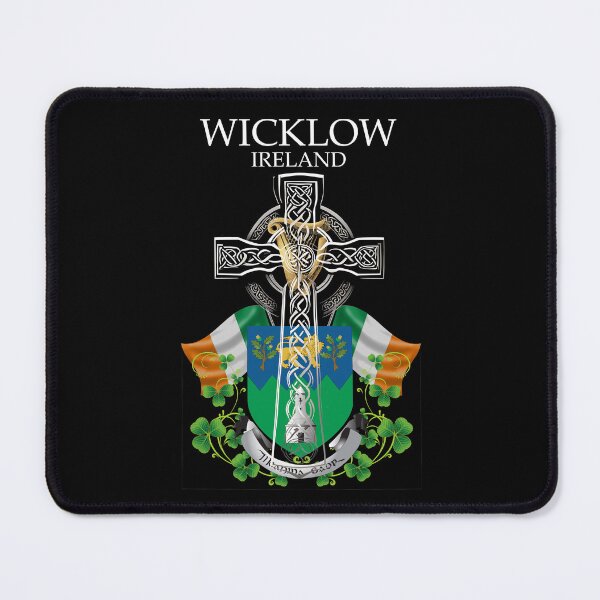 Item preview, ✅ Wicklow Ireland Irish Celtic Cross & Crest designed and sold by REAL IRISH GIFTS.
