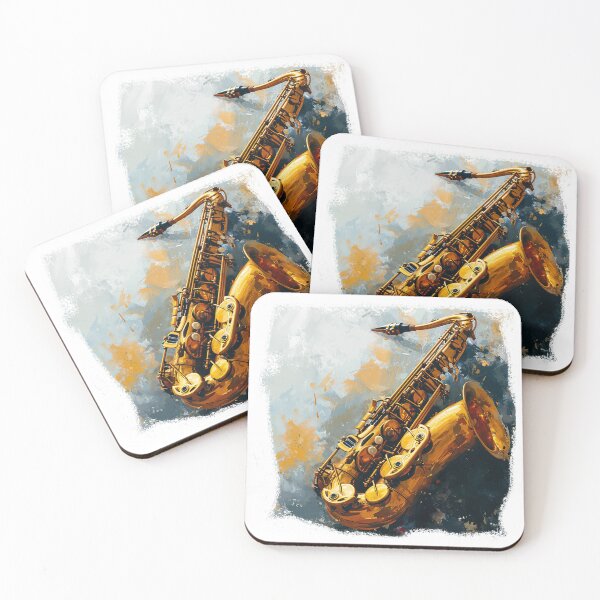 Item preview, Colorful Vintage Saxophone Instrument Oil Painting designed and sold by Mohammed Sohail Khan.