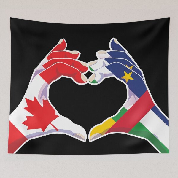 Item preview, Central African Republic Central African Canada Canadian Love Heart Peace designed and sold by FlagX.