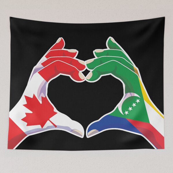 Item preview, Comoros Comorian Canada Canadian Love Heart Peace designed and sold by FlagX.
