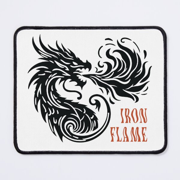 Item preview, Fourth Wing dragon breathing fire Iron Flame designed and sold by treewitheyes.