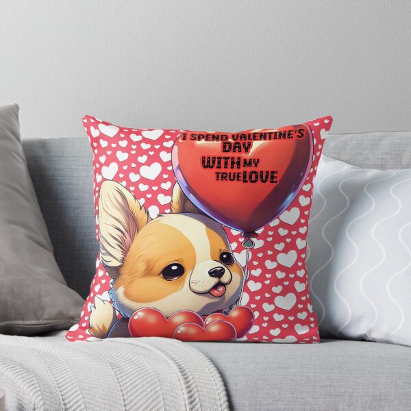 Aperçu de l'œuvre Chien corgie de la Saint-Valentin créée et vendue par DaveMerch.