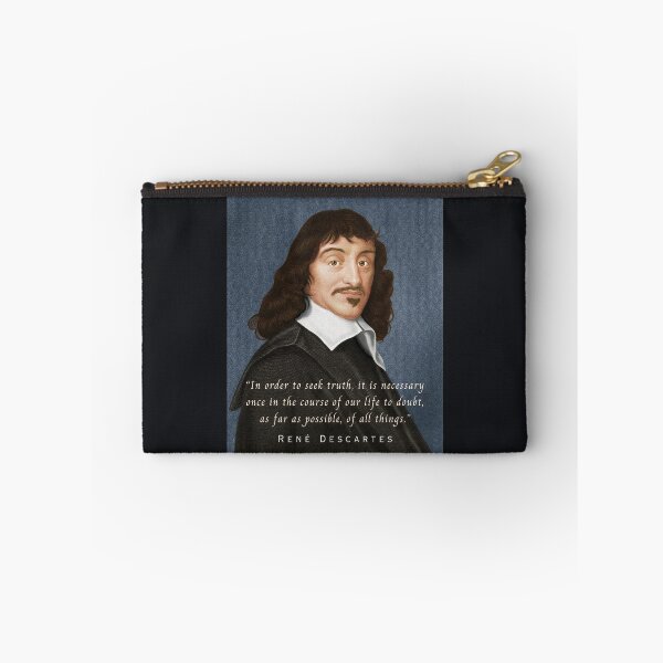 Item preview, René Descartes portrait and quote: In order to seek truth, it is necessary once in the course of our life, to doubt designed and sold by artbleed.