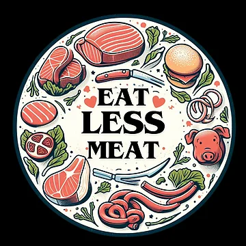Artwork thumbnail, Eat Less Meat by Azrora