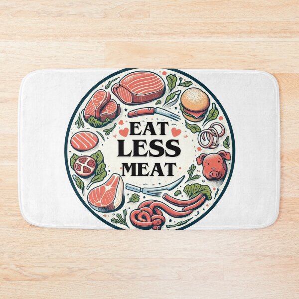 Item preview, Eat Less Meat designed and sold by Azrora.