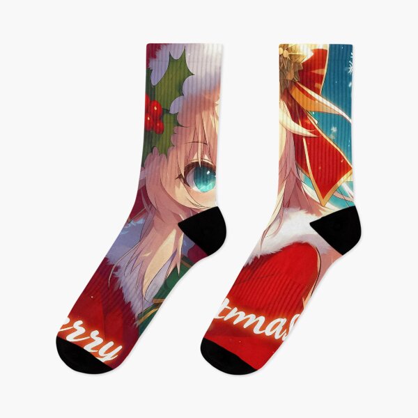 Item preview, Cute Anime girl wishing Merry Christmas - 6 designed and sold by StellaArtz.