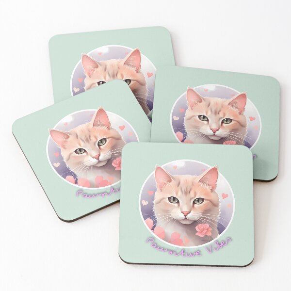 Item preview, Whispurrs of Love: Pastel Cat Heartfelt Hug designed and sold by purrfect pattern.
