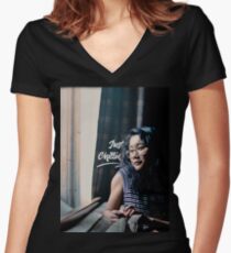 Just Chillin' Women's Fitted V-Neck T-Shirt