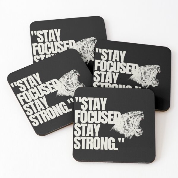 Item preview, "Stay focused, stay strong." Motivational Words designed and sold by Bananobanini.
