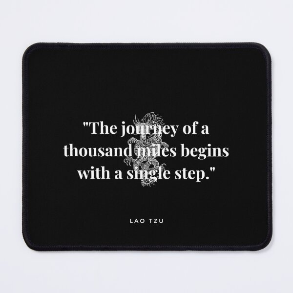 Item preview, "The journey of a thousand miles begins with a single step." - Lao Tzu Motivational Chinese Dragon Quote designed and sold by Bananobanini.