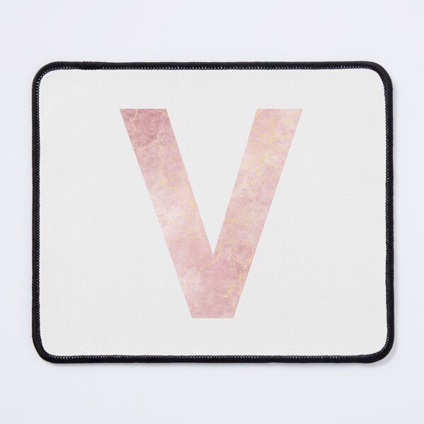 Item preview, Initial V with pink marble effect designed and sold by alessiazoe.