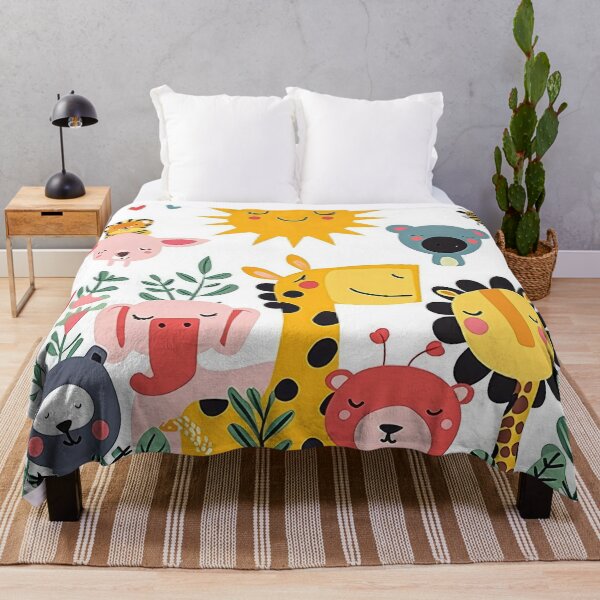 Item preview, Kids room - sun, flowers wild animals designed and sold by FlowersColorful.