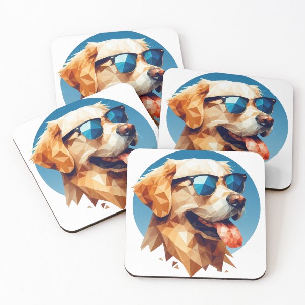 Item preview, Low poly golden retriever designed and sold by pseudosiren.