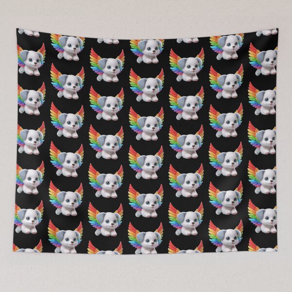 Item preview, 3D Cute Dog with Colorful Wings, Kawaii Dog with Wings, Adorable Cute Dog designed and sold by SnuggleSafari.