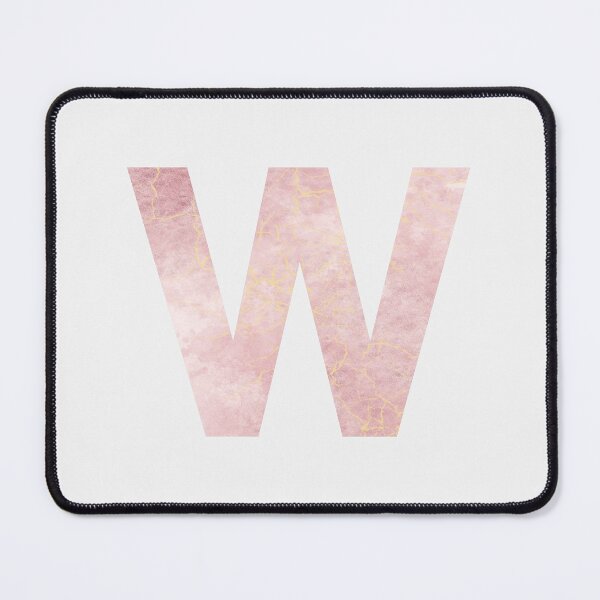 Item preview, Initial W with pink marble effect designed and sold by alessiazoe.