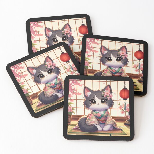Item preview, Cute Cat in Japanese Style designed and sold by Azrora.