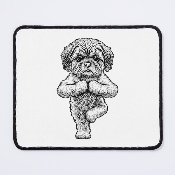 Item preview, Lhasa Apso Yoga Dog Puppy Funny Dogs Tree Pose Asana designed and sold by GrandeDuc.