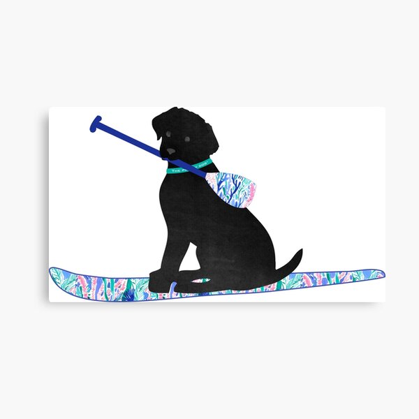 SUP Preppy Black Lab - Lilly Inspired Stand Up Paddle Board Canvas Print