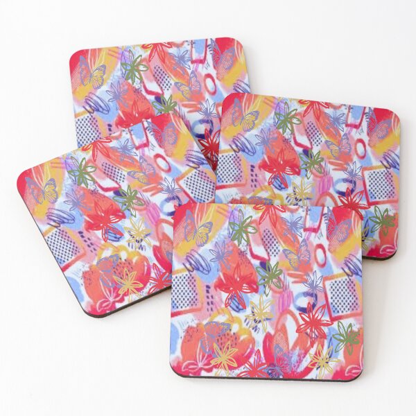 Item preview, Summer Vibes B,  Bohemian design, Abstraction, bold colorful abstract playful design inspired by nature designed and sold by Adri Barnard.