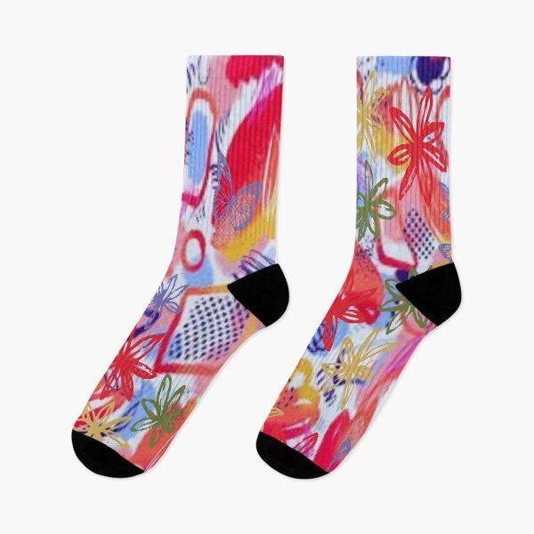 Item preview, Summer Vibes B,  Bohemian design, Abstraction, bold colorful abstract playful design inspired by nature designed and sold by Adri Barnard.
