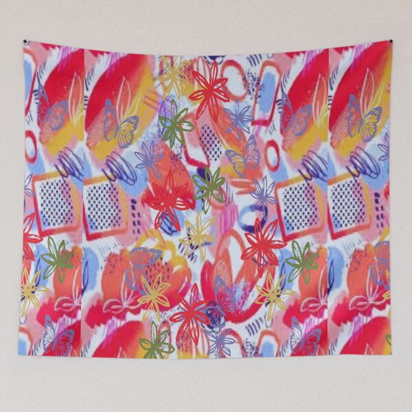 Item preview, Summer Vibes B,  Bohemian design, Abstraction, bold colorful abstract playful design inspired by nature designed and sold by Adri Barnard.