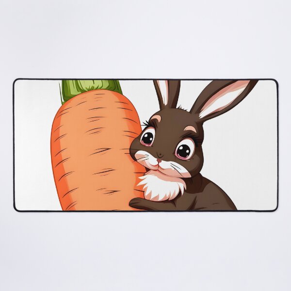Item preview, Cute Brown Bunny with a Giant Carrot designed and sold by 5Greenmonkeys.