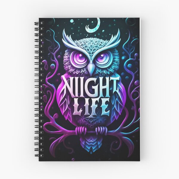 Item preview, owl's, Typography, Night Life, dark fantasy, Night Life of People, designed and sold by deluxelion.