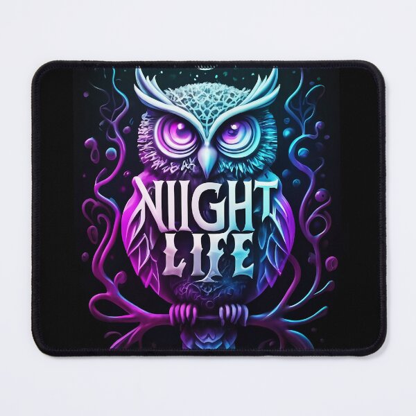 Item preview, owl's, Typography, Night Life, dark fantasy, Night Life of People, designed and sold by deluxelion.