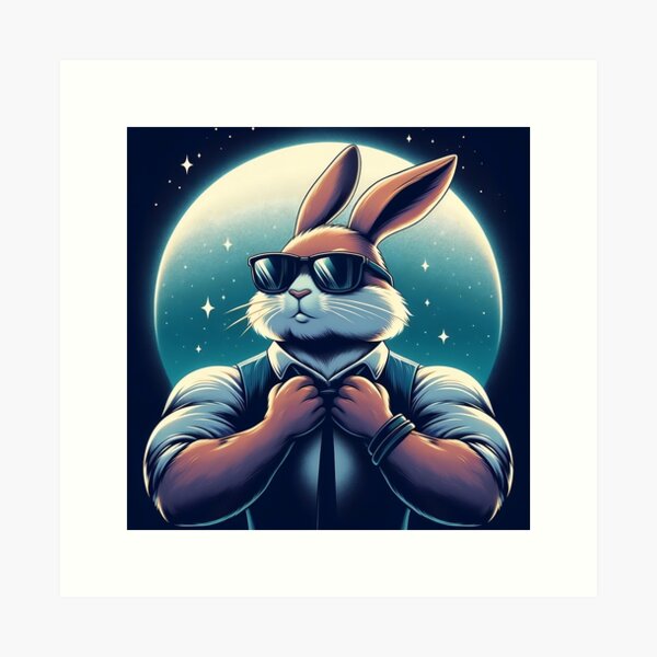 Bodybuilder Bunny Rabbit Poster №3 | Photographic Print