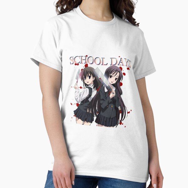 School Days Anime T-Shirts for Sale | Redbubble