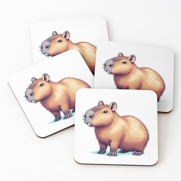 Item preview, Cute capybara pixel art designed and sold by Luvrr Pixels.