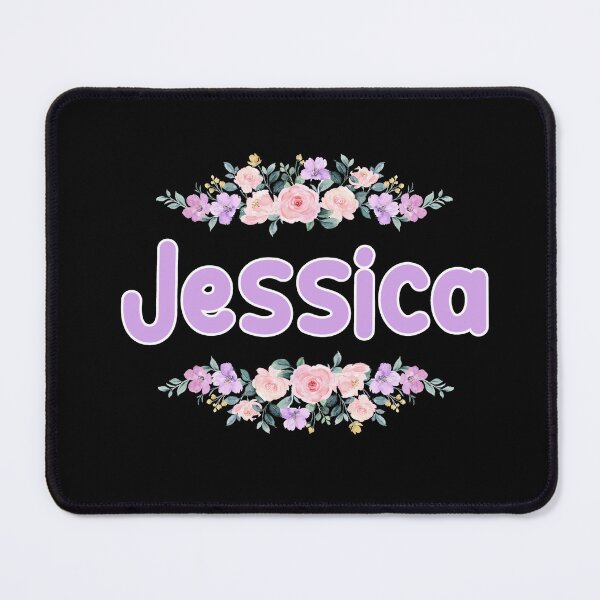 Item preview, Purple Flower Jessica Name Label (Black) designed and sold by NormadWorld.