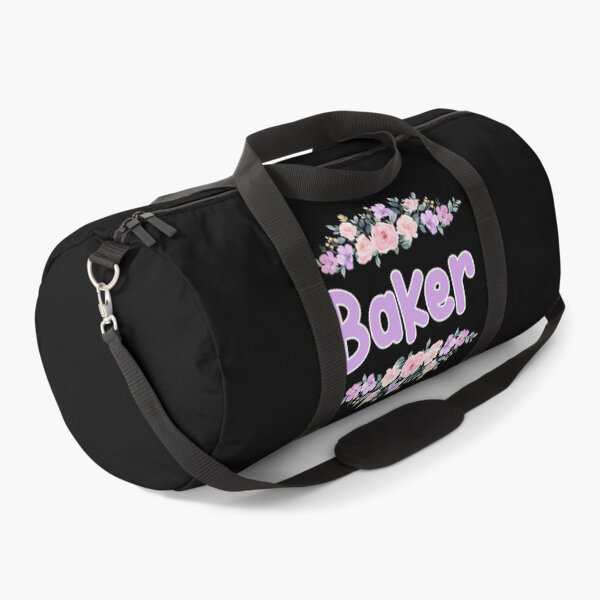 Item preview, Purple Flower Baker Name Label (Black) designed and sold by NormadWorld.