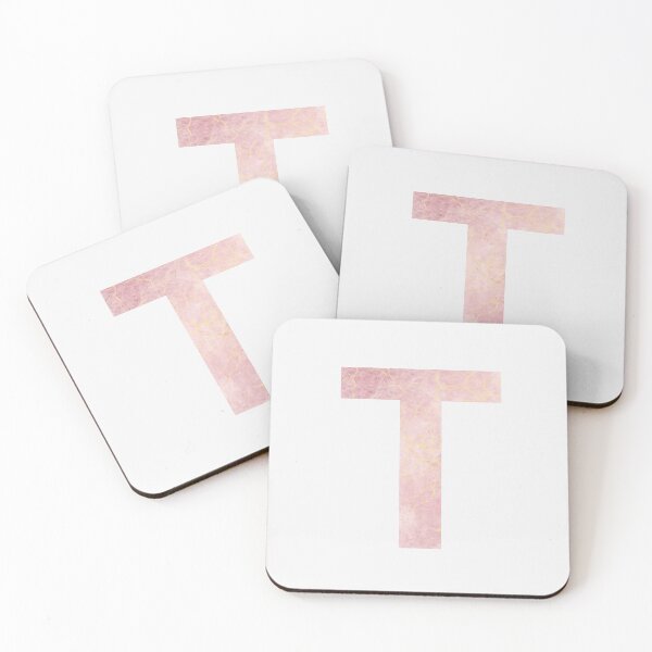 Item preview, Initial T with pink marble effect designed and sold by alessiazoe.