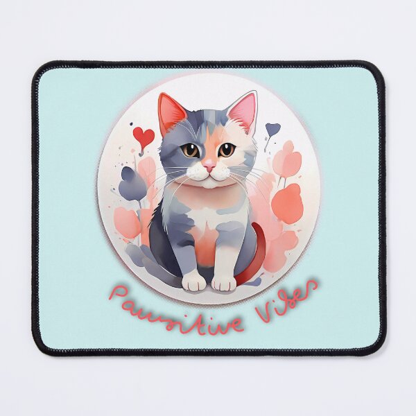 Item preview, Whiskered Wonder: Pastel Cat Affection Art designed and sold by purrfect pattern.