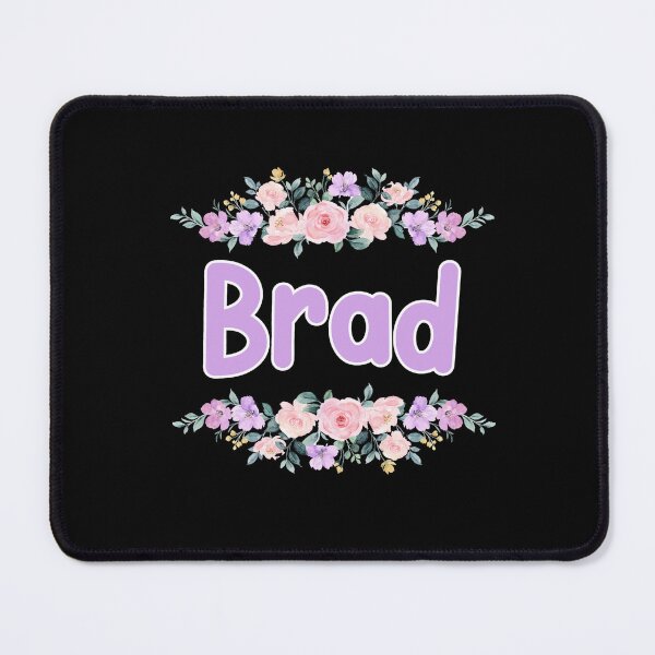 Item preview, Purple Flower Brad Name Label (Black) designed and sold by NormadWorld.