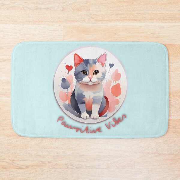Item preview, Whiskered Wonder: Pastel Cat Affection Art designed and sold by purrfect pattern.