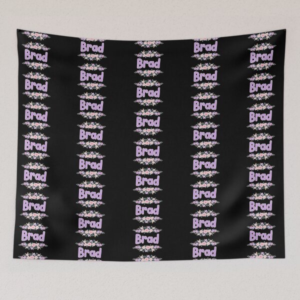 Item preview, Purple Flower Brad Name Label (Black) designed and sold by NormadWorld.