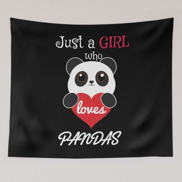 Item preview, Just A Girl Who Loves Pandas Cute Heart Panda Bear  designed and sold by Kieran Abbott.