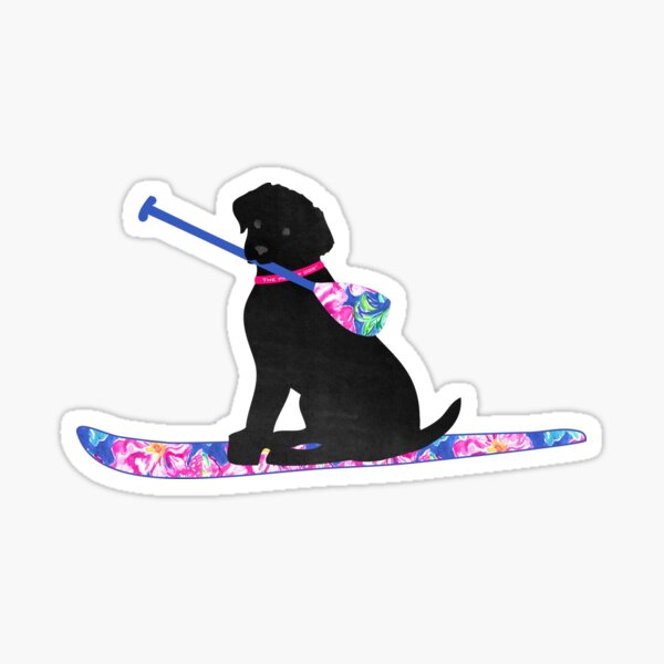 Artikel-Vorschau von SUP Preppy Black Lab – Von Lilly inspiriertes Stand Up Paddle Board, designt und verkauft von emrdesigns.