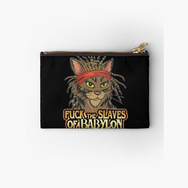 Item preview, Rasta cat with text: Fuck the slaves of Babylon designed and sold by Tomasz  Siennicki.