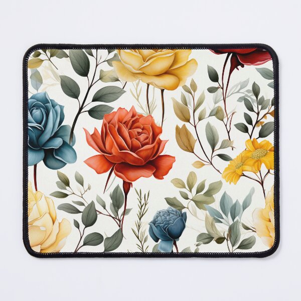 Item preview, Rose Tile 30: Thorny Fragrance Embracing Crimson Crown Jewels in a Velvet Symphony designed and sold by TheBrainArt.