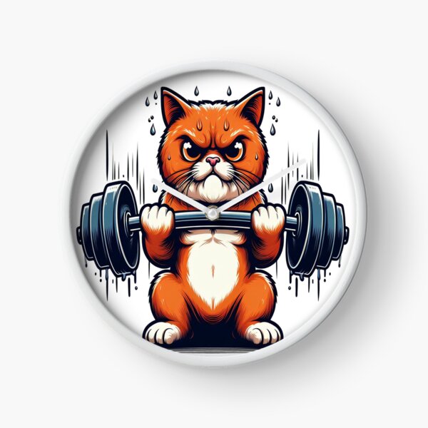 Item preview, Angry Cat Lifting Weights designed and sold by JaaCreativeShop.