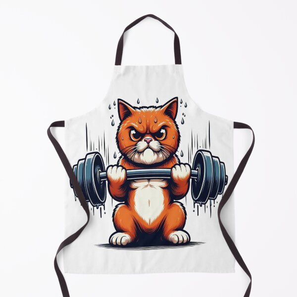 Item preview, Angry Cat Lifting Weights designed and sold by JaaCreativeShop.